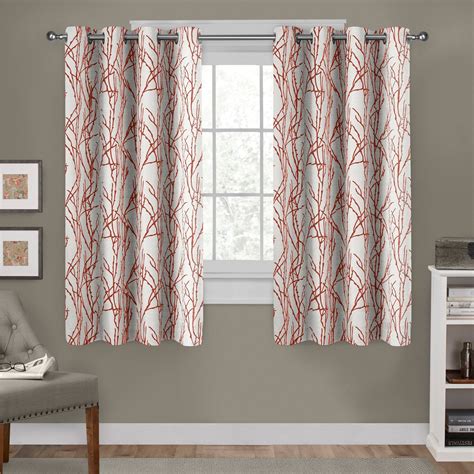 exclusive home curtains branches linen blend grommet top curtain panel