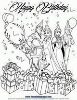 Reine Neiges Anniversaire Bday Colouring sketch template
