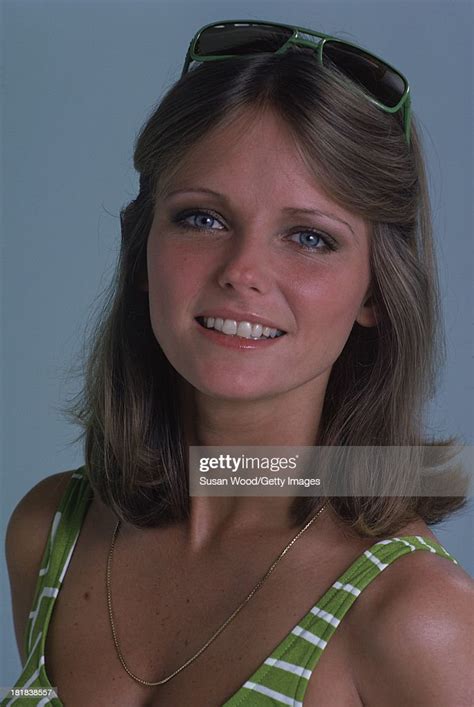 portrait of american model and actress cheryl tiegs as she poses