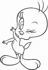 Tweety Coloring Winking Pages Wecoloringpage Cartoon sketch template