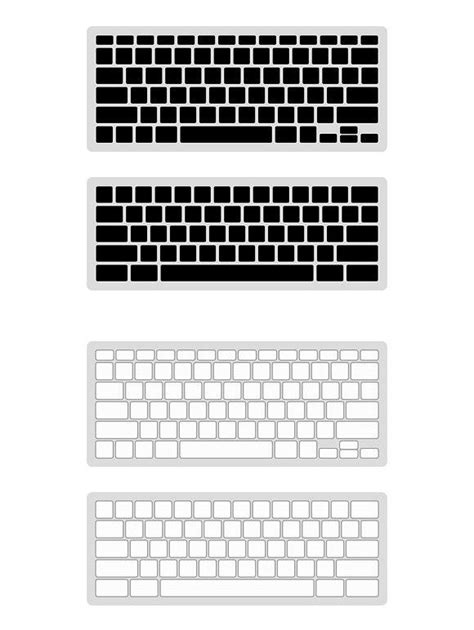 computer keyboard blank template set objects  typing skills