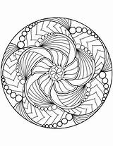 Coloring Mandala Flower Pages Printable Mandalas Categories Floral Medium sketch template