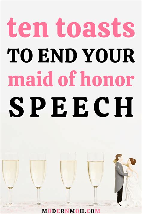 Looking For A Unique Way To End Your Maid Of Honor Speech Check Out