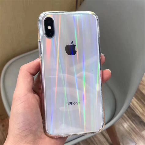 Fashion Gradient Rainbow Laser Case For Iphone X Xs Max Xr
