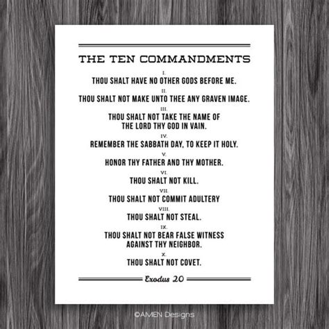 ten commandments printables printable world holiday