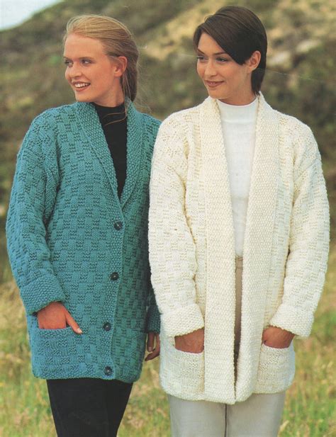 womens cardigan knitting pattern  ladies