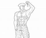Guile Body Coloring Pages sketch template