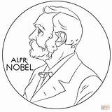 Nobel Paz Supercoloring Premios Peace Inventor Medal sketch template