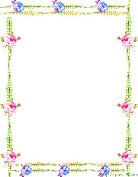 flower border design  size paper clip art library