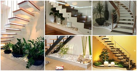 vibrant small indoor gardens   stairs