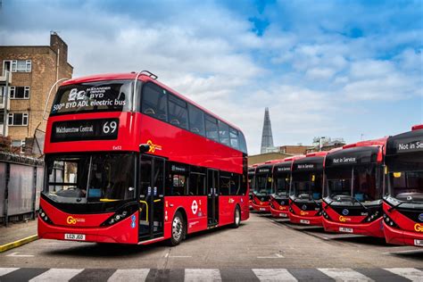 byd adl delivered  london   electric bus   enviro ev range sustainable bus