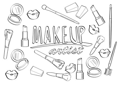 artist coloring page stock vector illustration  beauty