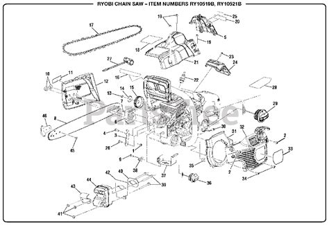 ryobi ry   ryobi chainsaw cc general assembly parts lookup  diagrams partstree