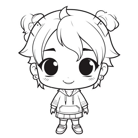 photo    super cute kawaii girl coloring pages  print outline