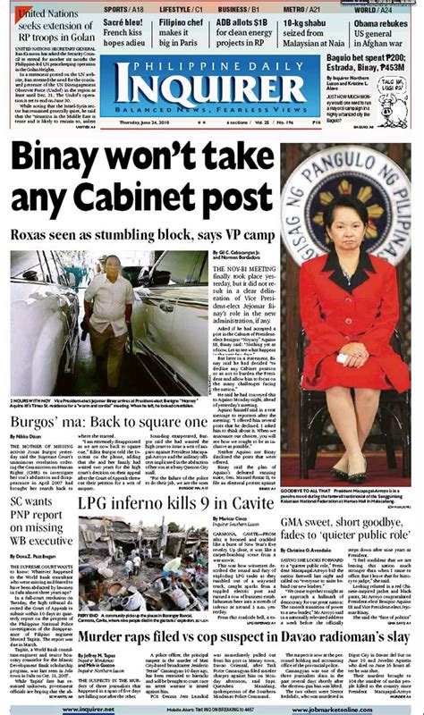 inquirer front page june