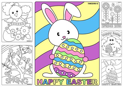 sweet  sunny spring easter coloring pages