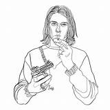 Kurt Cobain Nirvana Tatuajes Mrtatuajes Política sketch template