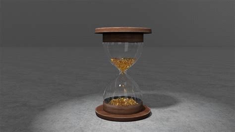 animated animated 3d hourglass cgtrader
