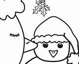 Coloring Mistletoe Pages Christmas Chicken Wing Snowman Getcolorings Color Getdrawings Drawing sketch template
