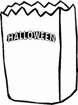 Bag Coloring Treat Trick Halloween Pages Paper Printable Fullsize Popular Colouring sketch template