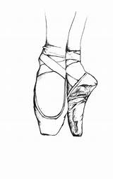 Ballerina Shoe Pointe Practicing Bulkcolor Zapisano sketch template