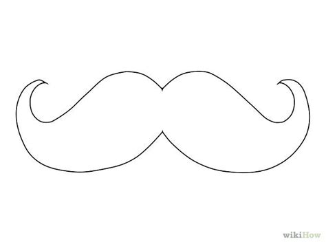ways  draw  mustache wikihow mustache template mustache