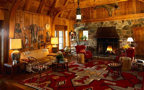 cozy winter cabin interior  wallpaper teahubio