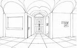 Hall Lineart Scenery Deviantart sketch template
