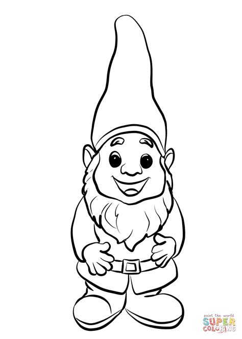 cute gnome coloring page  printable coloring pages