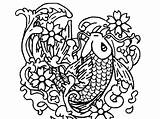 Coloring Fish Koi Leg Chicken Pages Walleye Printable Outline Japanese Getcolorings Drawing Color Getdrawings Fresh sketch template