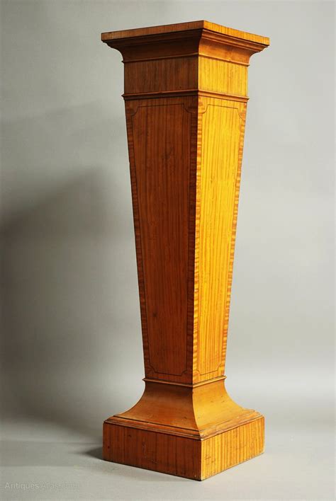 decorative satinwood pedestal  tapered form antiques atlas