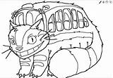 Totoro Coloring Pages Neighbor Bus Cat Drawing Getdrawings Coloringhome Comments sketch template