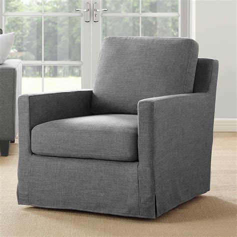 aidan ii dark grey swivel accent chair living spaces