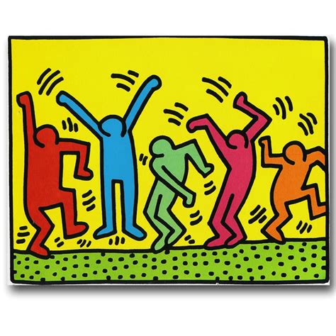 pop art keith haring abstract painting poster print decorative paintings  living room wall