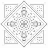 Mandala Mandalas Beginners sketch template