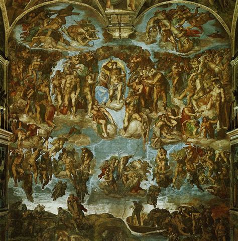 The Last Judgement By Michaelangelo In The Sistine Chapel