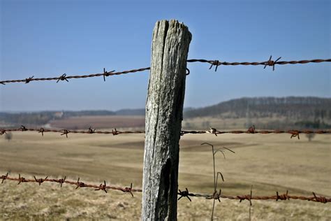 images landscape nature barbed wire post wood field meadow spring pasture