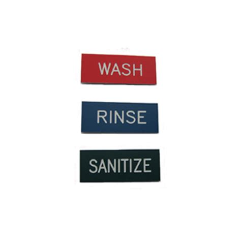 wash rinse sanitize signs pk   compartment sink stickers