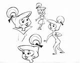 Jetsons Barbera Hanna Model Sheets Judy Cartoon 1962 Sheet Elroy His Jane Daughter George Wife Boy Coloring Pages Oh Drawing sketch template