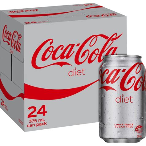 coca cola diet soft drink multipack cans 375ml x 24 pack woolworths