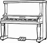 Piano Coloring Printable Pages Clipart Music Categories sketch template