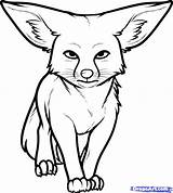 Fox Fennec Coloring Pages Desert Clipart Drawing Animals Printable Getcolorings Drawings Sketch Color Clipartmag Getdrawings sketch template