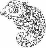 Chameleon Coloring Mandala Pages Mandalas Animal Embroidery Google Para Reptile Ausmalen Karma Paper Color Drawing Chameleons Cameleon Coloriage Book Zentangle sketch template