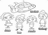 Little Einsteins Coloring Pages Characters Rocket Printable Bestcoloringpagesforkids sketch template