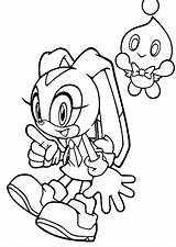 Sonic Hedgehog Coloring Pages Cream Printables Printable Rabbit Color Colouring Print Cartoon Library Clipart Popular sketch template