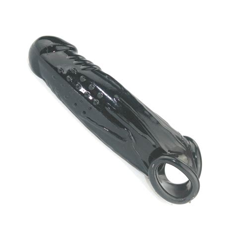 black crystal reusable condoms male penis silicone extend
