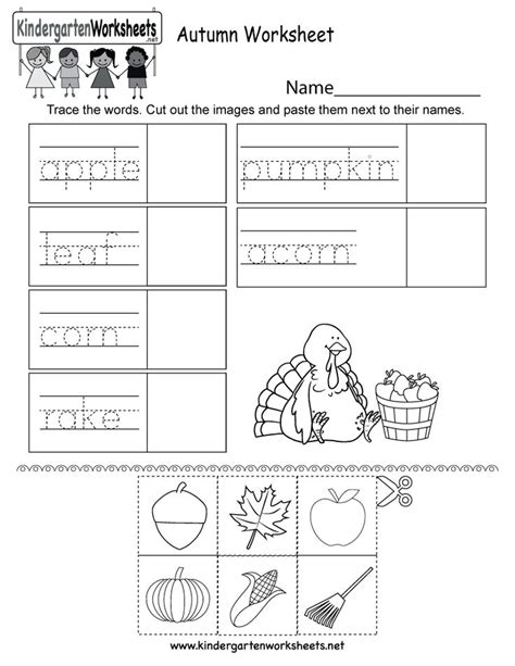 fall worksheets  activities images  pinterest activities