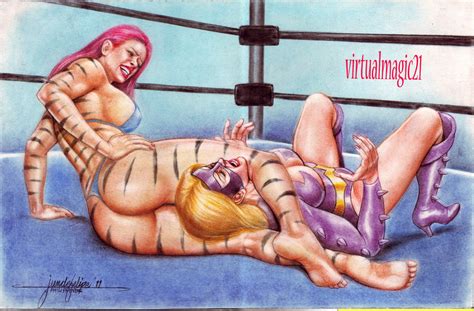 tigra wrestling leg scissors titania naked pics and pinup art superheroes pictures pictures