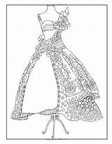 Coloring Dresses Mermaid sketch template