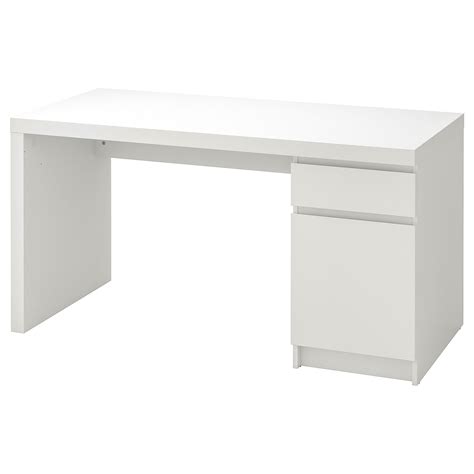 malm desk white  cm ikea